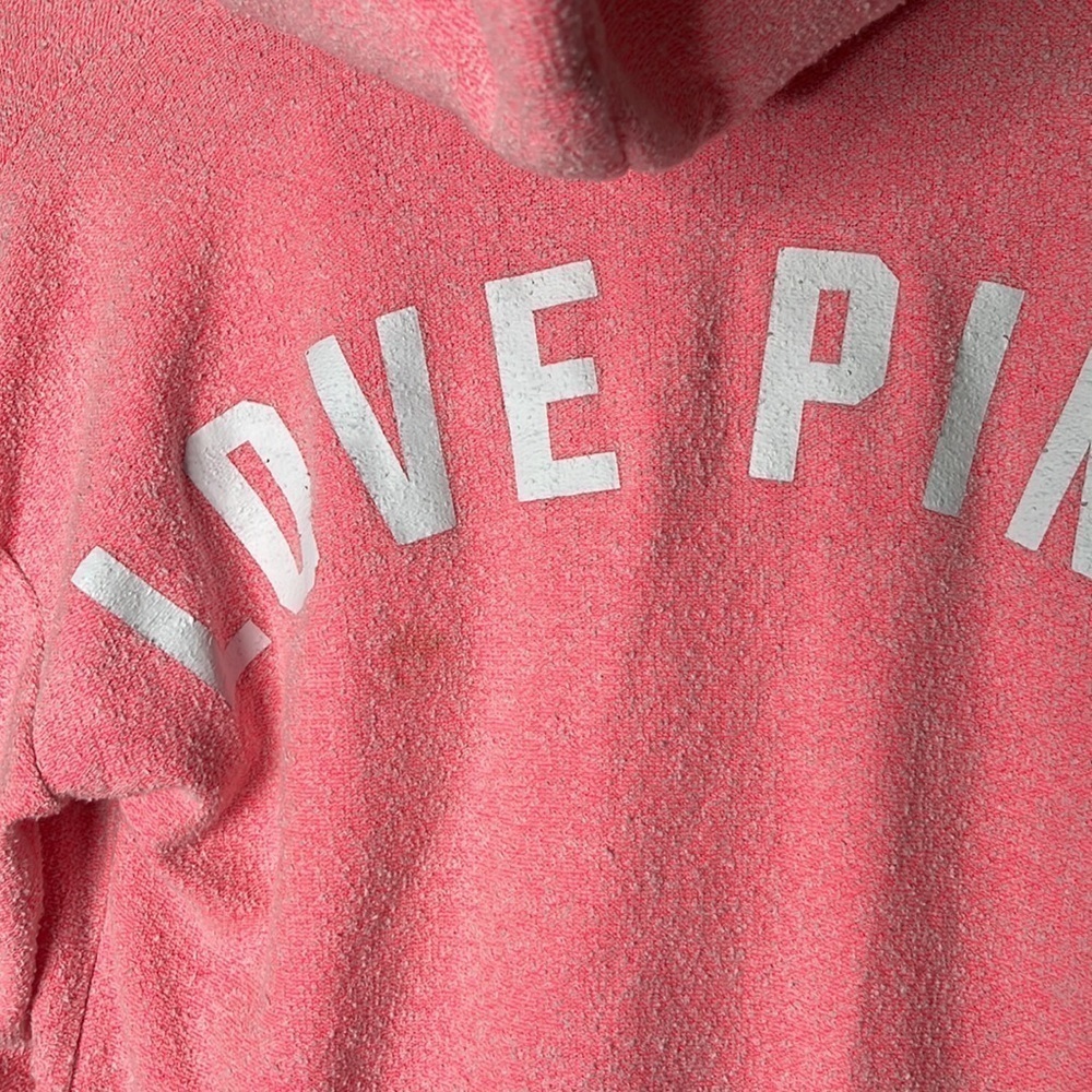 VICTORIA’S Secret Pink Pink Long Sleeve Hoodie Size XS - Picture 7 of 9